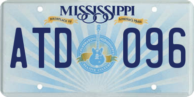 MS license plate ATD096