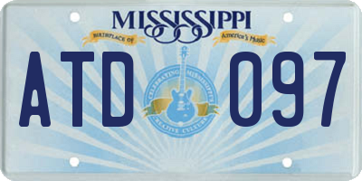 MS license plate ATD097