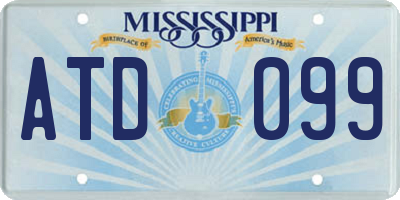 MS license plate ATD099