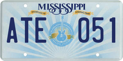MS license plate ATE051