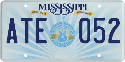 MS license plate ATE052