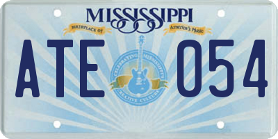 MS license plate ATE054
