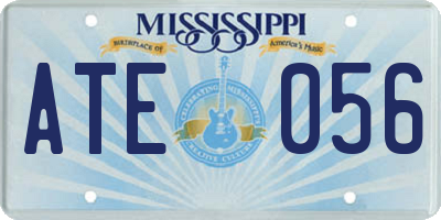 MS license plate ATE056