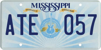 MS license plate ATE057