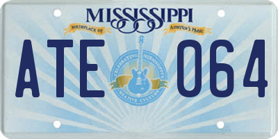 MS license plate ATE064