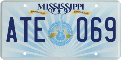 MS license plate ATE069