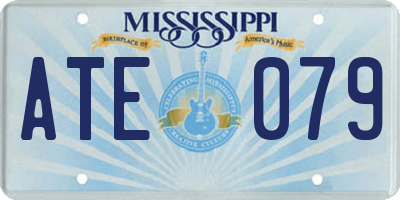 MS license plate ATE079