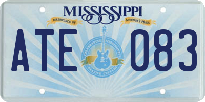 MS license plate ATE083