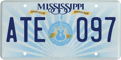 MS license plate ATE097