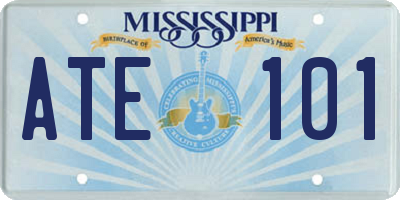 MS license plate ATE101