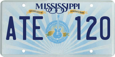 MS license plate ATE120
