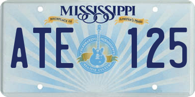MS license plate ATE125