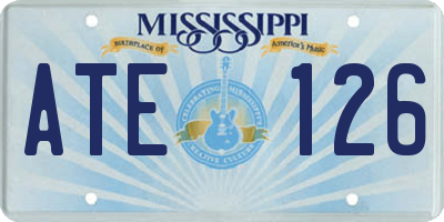 MS license plate ATE126
