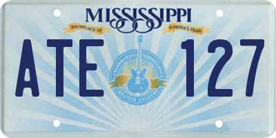 MS license plate ATE127