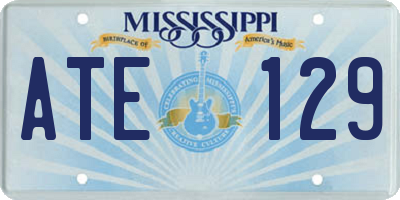 MS license plate ATE129
