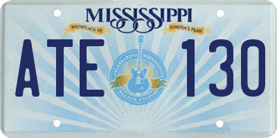 MS license plate ATE130