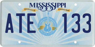 MS license plate ATE133