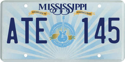 MS license plate ATE145