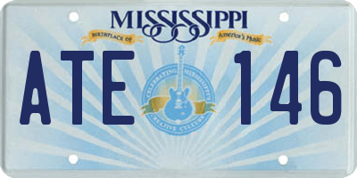 MS license plate ATE146