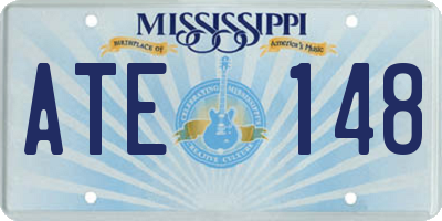 MS license plate ATE148
