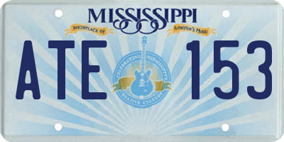 MS license plate ATE153