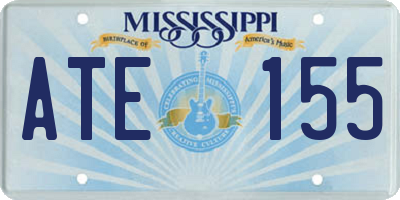 MS license plate ATE155