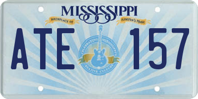 MS license plate ATE157