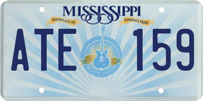 MS license plate ATE159