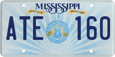 MS license plate ATE160