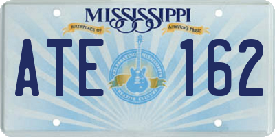 MS license plate ATE162