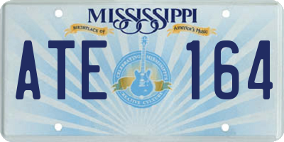 MS license plate ATE164