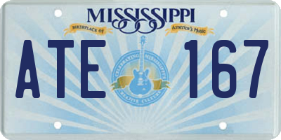 MS license plate ATE167