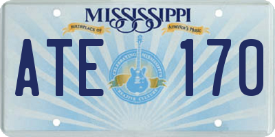 MS license plate ATE170