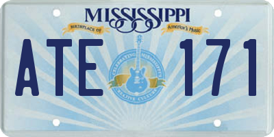 MS license plate ATE171