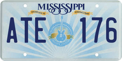 MS license plate ATE176