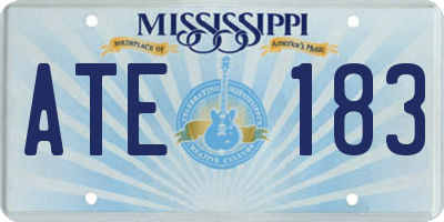 MS license plate ATE183
