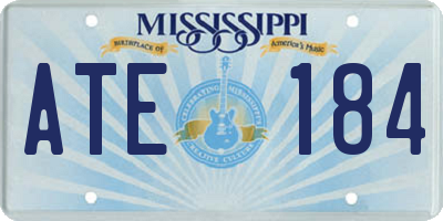 MS license plate ATE184