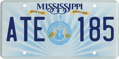 MS license plate ATE185