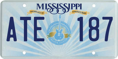 MS license plate ATE187