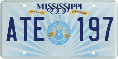 MS license plate ATE197