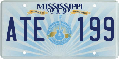 MS license plate ATE199