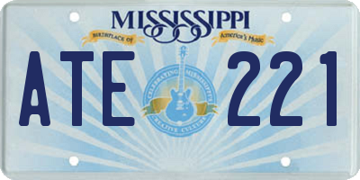MS license plate ATE221