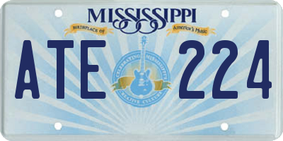 MS license plate ATE224