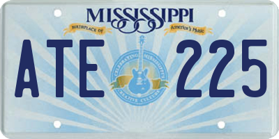 MS license plate ATE225