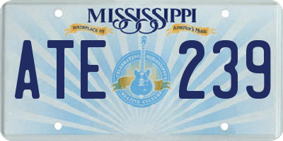 MS license plate ATE239