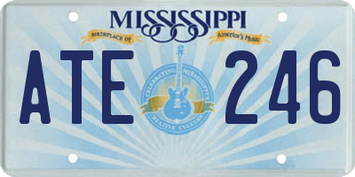 MS license plate ATE246