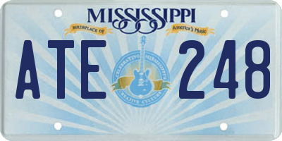MS license plate ATE248