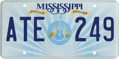 MS license plate ATE249