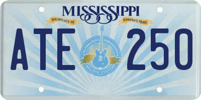 MS license plate ATE250