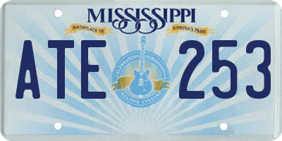 MS license plate ATE253